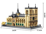 Notre-Dame Cathedral of Paris Mini Building Blocks Model Iconic Gothic Landmark for Home Display, V1107-CS-BLSMYMX