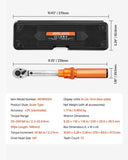 VEVOR Click Torque Wrench Set 1/4 Inch Drive 20-200lbf-in /2.3-22.6N.m Orange V952-DJSNLBS20200ODQERV0
