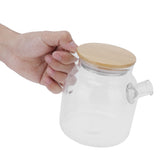 Transparent Glass Tea Pot 600ml Large Capacity Heat Resistant Water Kettle for Home Office Use V1294-YM0901-3118210113311