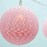 50 Ball Pastel Pink LONG 5m String Light Battery Box 5cm Cotton Ball Christmas Birthday Bbay Girl V382-PALEPINKBALLBATT50