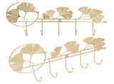 Wall Coat Rack Ginkgo Leaf Design Simple Elegant Style Wide Application Wall Mounted Coat Rack for V1294-YM0715-3115220053411