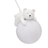 Bear Moon Pendant Lamp 3D Moon Pendent Light Ceiling Hanging Lamp for Bedroom Children Room V1294-YM0901-3119250023211