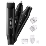 3-in-1 Electric Shaver & Nose Hair Trimmer for Face & Body Black V1263-JX-6179