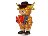 Christabelle 96cm Highland Cow Christmas Light Up Display LED Novelty Animal Gift Outdoor Indoo 112_MHA705