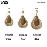 Khaki 3-Piece Wall-Mounted Cotton Rope Storage Baskets Large, Medium, and Small Hand-Woven V888-ELOSUNG13635