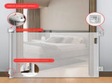 White Retractable Baby Safety Gate and Pet Barrier Extra Wide 300cm for Stairs and Doorways No Drill V888-ELOSUNG43502