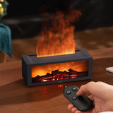 2-in-1 LED Humidifier with Fireplace Effect, 150ml Aromatherapy Diffuser, 3 Timer Settings, Remote V1188-MS-325-0194