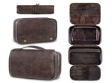 Coffee Luxury PU Business Travel Toiletry Bag - Large Capacity Waterproof Makeup Organizer with V888-ELOSUNG17580