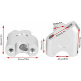 Sturdy Heavy Duty Universal 22mm Motorcycle Handlebar Riser Clamp Adapter, Chrome, Made of Aluminum, V1189-LC-QP-00044