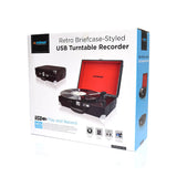 mbeat Retro Briefcase-styled USB Turntable V186-USB-TR88