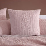 Platinum Collection Flourish Rose 100% Cotton Textured Quilt Cover Set Super King V442-LED-QUILTCS-FLOURISH-ROSE-SK