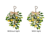 Artificial Lemon Teardrop Wreath Wall Hanging Teardrop Lemon Fruit Wreath Artificial Lemon Swag V1294-YM0714-211231XU01-2