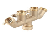 G3/4 Brass 4Way Garden Hose Splitter Ball Valve Hose Adapter Water Faucet Valve Connector V1294-YM0901-3111210284811