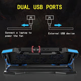 Laptop Cooling Pad Five-Core Cooling Foldable Stand Adjustable Stand Laptop - Blue - Size Universal V1102-889-18894-BLU-UNIVERSAL