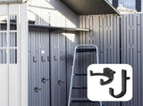 Storage Hooks for Sheds - Handy J/V-Shaped Tool Hooks - Compatible with various sheds - Storage V1189-WXFBOL-150-1