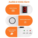 Natural Gas Detector,Digital Sound Warning Gas Detector,Natural Gas Leak Security Detection V1369-AZ3-W-22178