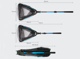 Telescopic Folding Fishing Landing Net - 92cm Aluminium Alloy Handle with 80cm Deep Triangular Mesh V888-ELOSUNG57551