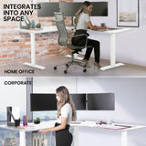 FORTIA 173W x 173W x 75D 3-Motor 120kg Load Adjustable Electric Sit to Stand Up Corner Desk V219-ADKCORFOWTWTC3A