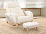 Levede Rocking Chair Ottoman Footrest With Side Pocket CH1146-BG