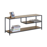 CARLA HOME Industrial Console Table - 3 Shelf Open Storage - Brown - Commodity Shelf V178-36447