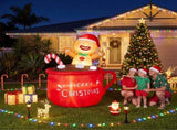 Jingle Jollys Christmas Inflatable Cup 1.8M Height LED Outdoor Decorations Illuminated XMAS-INF-GIN-CUP-6FT