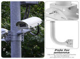 Adjustable Antenna Mount White Iron Wall-Mounted Bracket for Easy Install V1366-AZ2-W-18725
