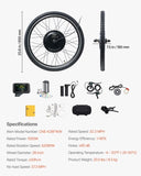 VEVOR 1000W Electric Bike Conversion Kit 48V 26" Front Wheel E-Bike Hub Motor V952-LGDJTJ1000WHAQTLUV9