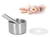 Mortar Pestle Set Stainless Steel Manual Garlic Mill Grinder Crusher Kitchen Tool Gadget V1294-YM0721-3118210033811