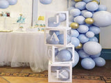 Baby Shower Decorationss Box,Baby Shower Decorations for Girl Boys Transparent Square Block V1369-AZ3-W-12661
