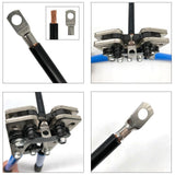 240pcs SC Open-Mouth Bare Terminals HS-50B Crimping Pliers Set - Gold - SC Inspection Hole V1107-145-66513-GLD-SCINSPECTIONHOLECOPPERLUG