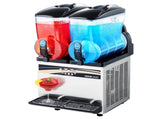 Commercial Frozen Drink Maker, 15Lx2 Double Tank Slushy Machine, 120 Cups Stainless Steel Margarita V952-CGXXRJX215LSN1G19V3