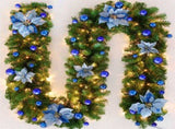 Christmas Garland 2 Piece Set 2.7m Garland Garland With Lights Christmas Home - Red - Size 270cm V1347-112-00118-RED-270CM