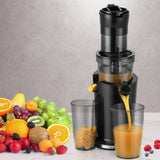 Devanti Slow Juicer Cold Press Fruit Juice Extractor 200W Black SJ-C-17-BK