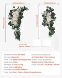 VEVOR Artificial Wedding Arch Flowers Kit White With 2 Pcs Flowers 2 Pcs Drapes V952-HLGMHTJ4JTBSCANWFV0
