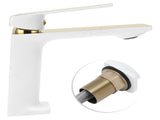 Faucet Hot Cold Mixing Water Tap Wash Basin Tap with Single Spout Long Handle for BathroomG9/16 V1294-YM0901-3112210055313