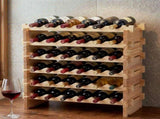 Artiss 36 Bottle Wooden Wine Rack 6 Tier Modular Wine Display Storage Stand Freestanding Holder WR-AC-STA-36B-NT