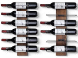 Wine Rack Wall Mounted Solid Pine Wood & Metal Wall Wine Rack Stylish 12 Bottle Wine Rack V1370-AZ4-01821