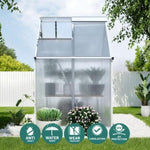 Green Fingers Greenhouse Aluminium Polycarbonate Premium Garden Storage Shed 3.1Mx1.9Mx2.0M GH-ALU-310X190-TP-AB