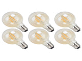 6 Pcs LED Filament Bulbs Dimmable 4W E27 Medium Base Vintage Warm Light Golden Bulb for Home V1294-YM0718-3119210199911