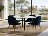 Oceans Velvet Dining Set V264-DNT-405-WHE-DNC-414V-BLU-4