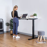 Lifespan Fitness ErgoDesk AUTO Series Automatic Standing Desk 180cm in White & Black V420-LFDK-EDKWB-180