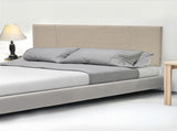 Linen Fabric King Bed Headboard Bedhead - Beige V63-800767