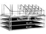 Acrylic Makeup Organizer 4 Drawers Transparent Makeup Stand V1237-ZY-506-0524