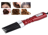 550W Wet Dry Dual Use Hot Hair Dryer Comb Curling Modeling Tools with 3 Level Adjustment RedUK Plug V1294-YM0901-3113200163313