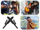 2-Pack Black Replacement Instrument Case Straps, Lightweight and Portable for Guitars, Violins, V1192-AZ-W-22356