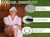 6Pcs Sauna Hats & 6Pcs Sauna Mats, Felt Sauna Hat, Bath Hair Caps with Loops, Heat Insulation Sauna V1107-113-14727