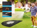 Fireplace Mat - 61 x 106 cm - Semi-circular spark protection plate - Fiberglass - 2-layer fire V1188-MS101-02575-1