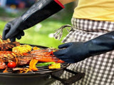 BBQ Gloves Waterproof Heat Resistant Turkey Fryer Cooking Gloves with Non Slip Textured Handle, 18 V1237-ZY-528-313