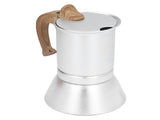Moka Stove Coffee Maker Professional Metal Italian Coffee Maker for Home Travel Silver 150ml V1294-YM0715-3118220095312
