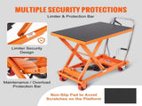 Hydraulic Lift Table Cart, 500lbs Capacity 28.5" Lifting Height, Manual Single Scissor Lift Table V952-DJYYSJPTCCS4EL7SHV0